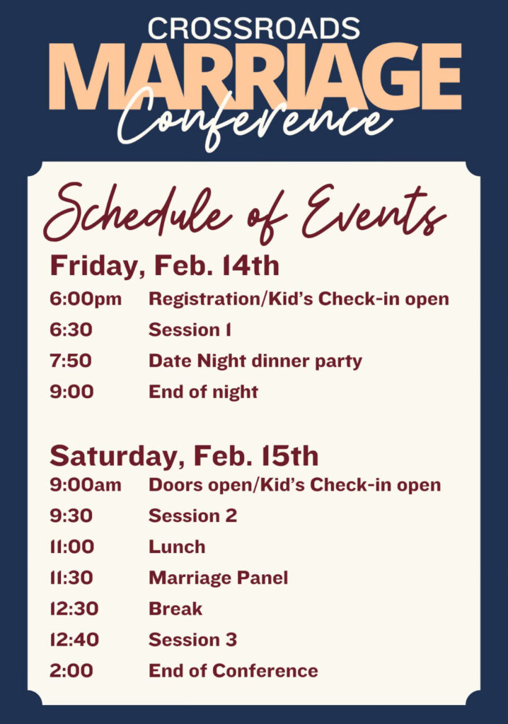 Marriage Conf 2025 - Schedule